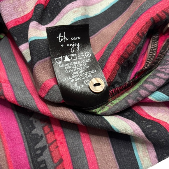 NEW NIC+ZOE Vivid Vision Button Front Business Casual Lightweight Blouse Small - Picture 6 of 13